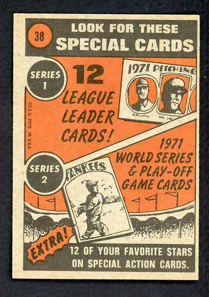 1972 Topps Baseball #038 Carl Yastrzemski IA Red Sox EX-MT 556566