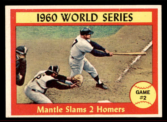 1961 Topps Baseball #307 World Series Game 2 Mickey Mantle NR-MT 556594