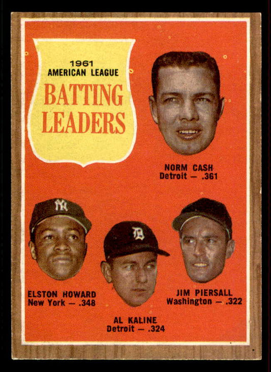 1962 Topps Baseball #051 A.L. Batting Leaders Al Kaline EX-MT 556600