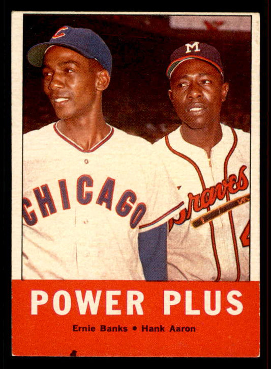 1963 Topps Baseball #242 Hank Aaron Ernie Banks VG-EX 556613