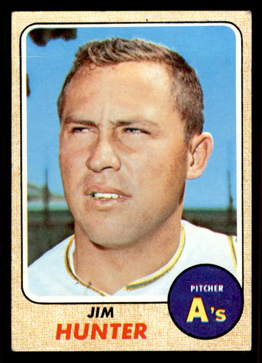 1968 Topps Baseball #385 Catfish Hunter A's VG-EX 556630