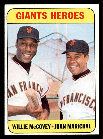 1969 Topps Baseball #572 Willie McCovey Juan Marichal EX-MT 556638