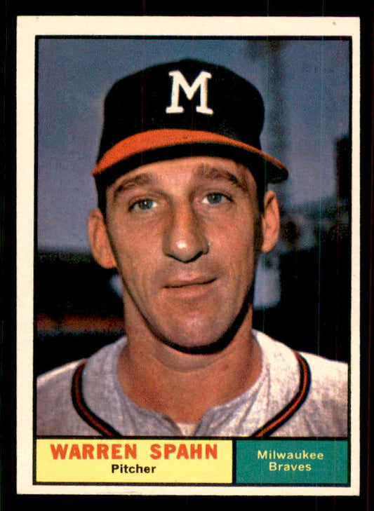 1961 Topps Baseball #200 Warren Spahn Braves EX-MT 556671