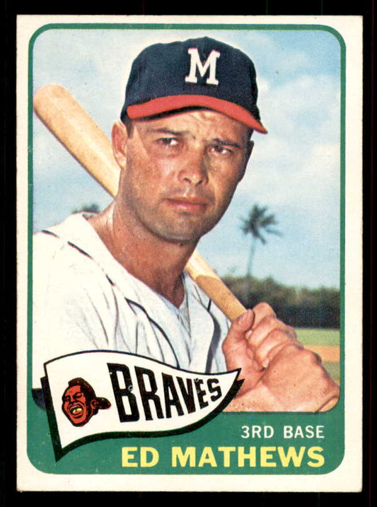 1965 Topps Baseball #500 Eddie Mathews Braves EX-MT 556687