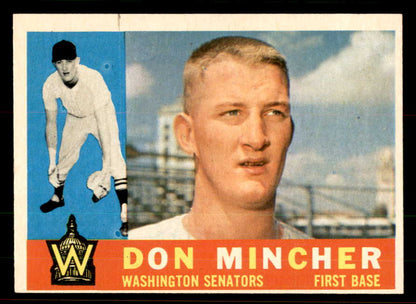 1960 Topps Baseball #548 Don Mincher Senators EX 556803