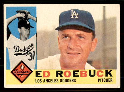1960 Topps Baseball #519 Ed Roebuck Dodgers VG 556804