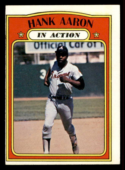 1972 Topps Baseball #300 Hank Aaron IA Braves EX 556840