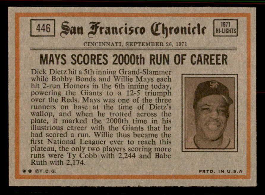 1972 Topps Baseball #446 Tom Seaver IA Mets EX-MT 556850