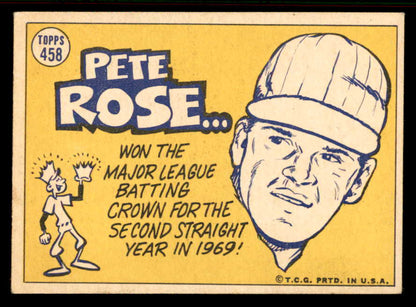 1970 Topps Baseball #458 Pete Rose A.S. Reds VG-EX 556863