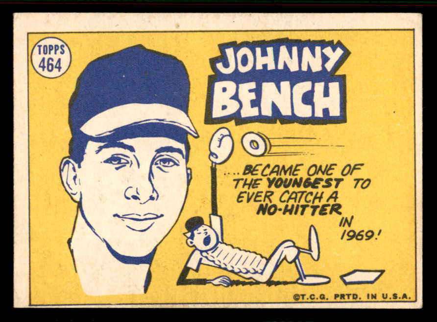 1970 Topps Baseball #464 Johnny Bench A.S. Reds EX 556875