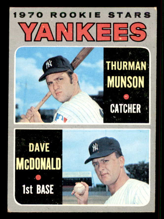 1970 Topps Baseball #189 Thurman Munson Yankees VG-EX 556906