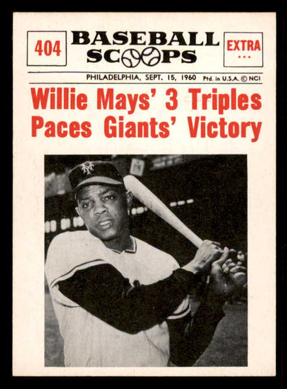 1961 Nu Card Scoops #404 Willie Mays Giants EX-MT 556941