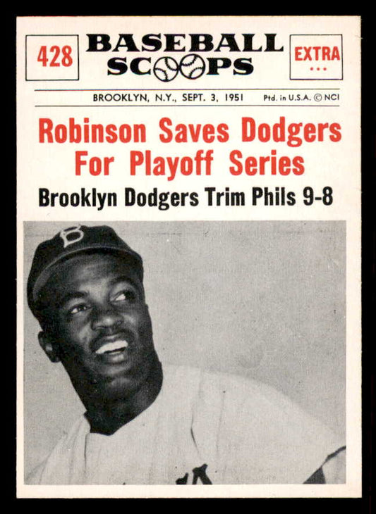 1961 Nu Card Scoops #428 Jackie Robinson Dodgers NR-MT 556942