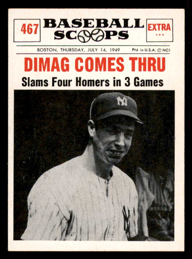 1961 Nu Card Scoops #467 Joe DiMaggio Yankees EX-MT 556943