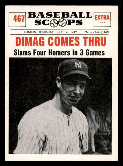 1961 Nu Card Scoops #467 Joe DiMaggio Yankees EX-MT 556943