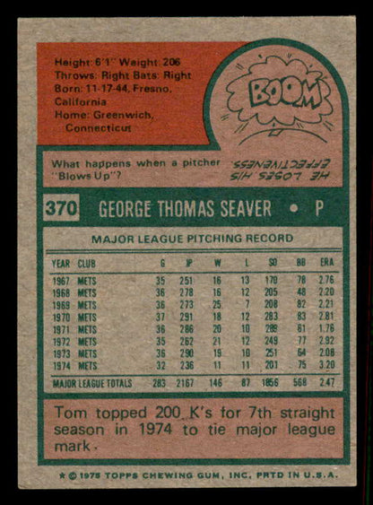 1975 Topps Mini Baseball #370 Tom Seaver Mets EX-MT 556951