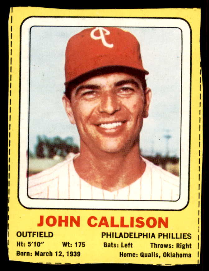 1969 Transogram John Callison Phillies VG 556962