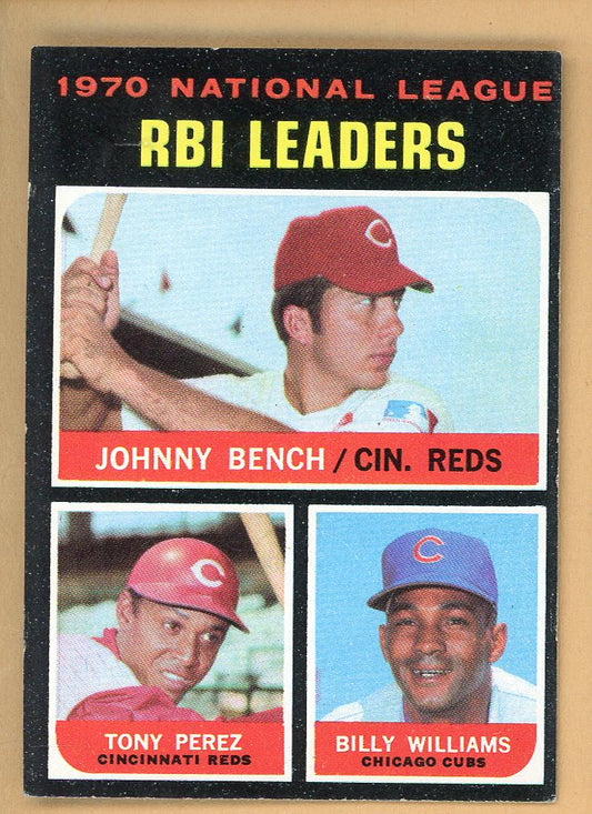 1971 Topps Baseball #064 N.L. RBI Leaders Johnny Bench EX-MT 556975