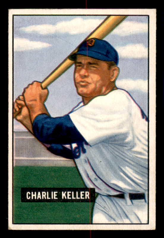 1951 Bowman Baseball #177 Charlie Keller Tigers EX-MT 556985