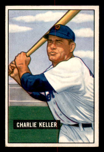 1951 Bowman Baseball #177 Charlie Keller Tigers EX-MT 556985