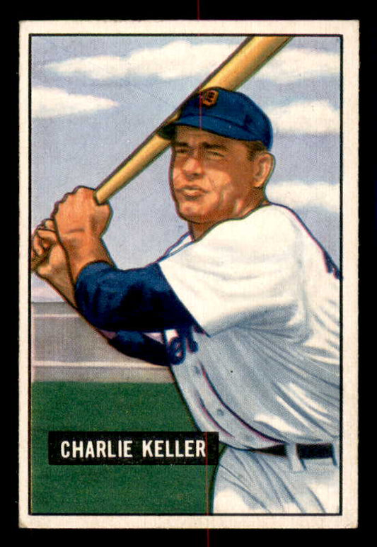1951 Bowman Baseball #177 Charlie Keller Tigers EX-MT 556985