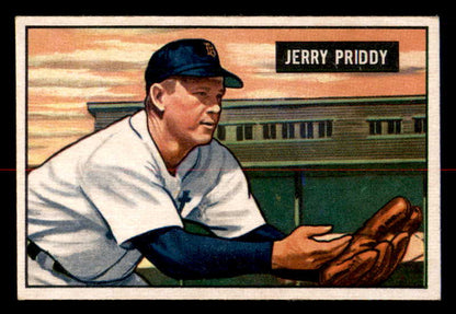 1951 Bowman Baseball #071 Jerry Priddy Tigers EX-MT 557000