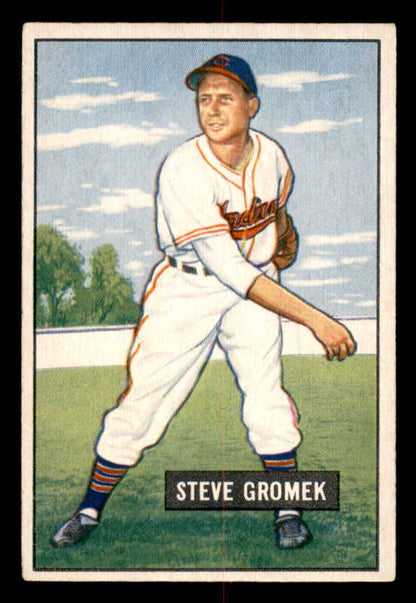1951 Bowman Baseball #115 Steve Gromek Indians EX-MT 557010