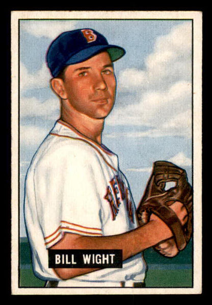 1951 Bowman Baseball #164 Bill Wight Red Sox EX-MT 557040