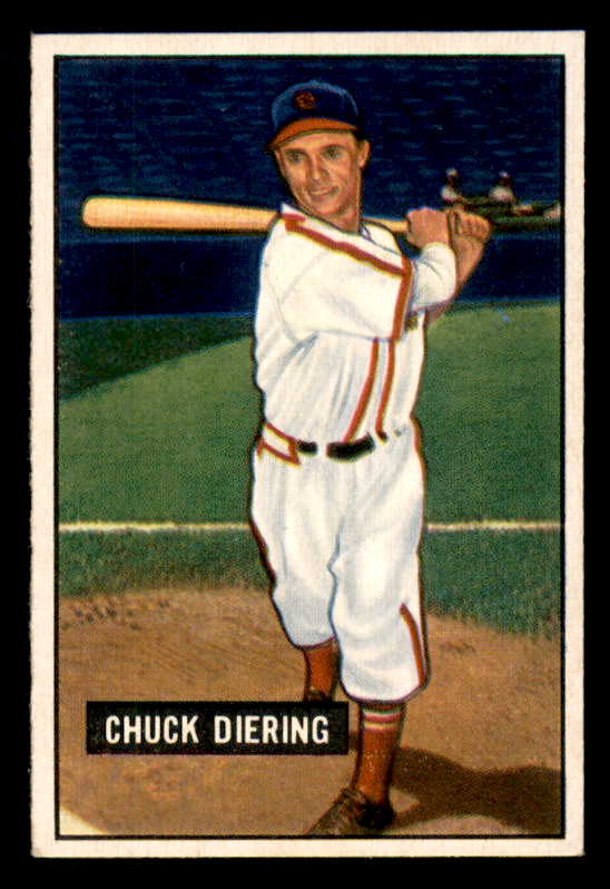 1951 Bowman Baseball #158 Chuck Diering Cardinals EX-MT 557043