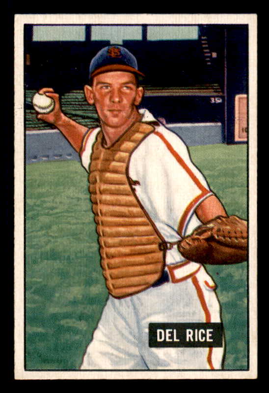 1951 Bowman Baseball #156 Del Rice Cardinals EX-MT 557045