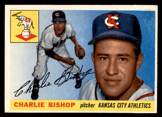 1955 Topps Baseball #096 Charlie Bishop A's EX 557067