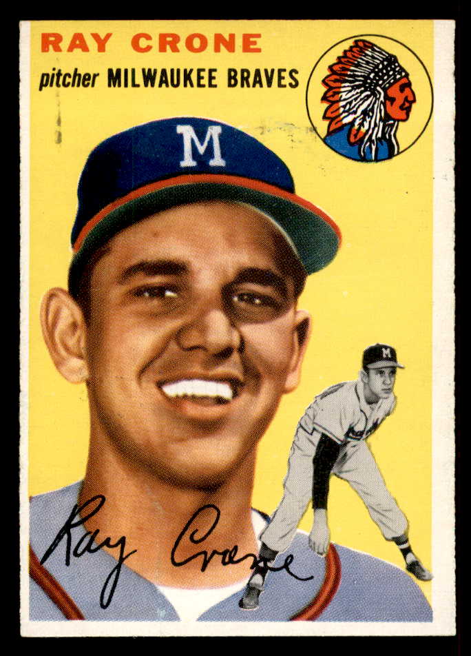 1954 Topps Baseball #206 Ray Crone Braves EX-MT 557071