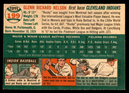 1954 Topps Baseball #199 Rocky Nelson Indians EX-MT 557074