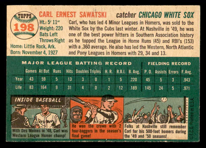 1954 Topps Baseball #198 Carl Sawatski White Sox EX-MT 557075