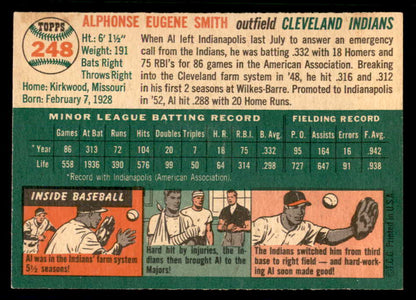 1954 Topps Baseball #248 Al Smith Indians EX-MT 557081