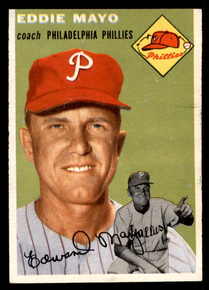 1954 Topps Baseball #247 Eddie Mayo Phillies EX-MT 557082