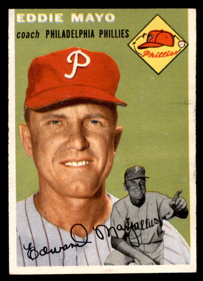 1954 Topps Baseball #247 Eddie Mayo Phillies EX-MT 557082