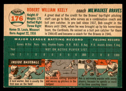 1954 Topps Baseball #176 Bob Keely Braves EX-MT 557089