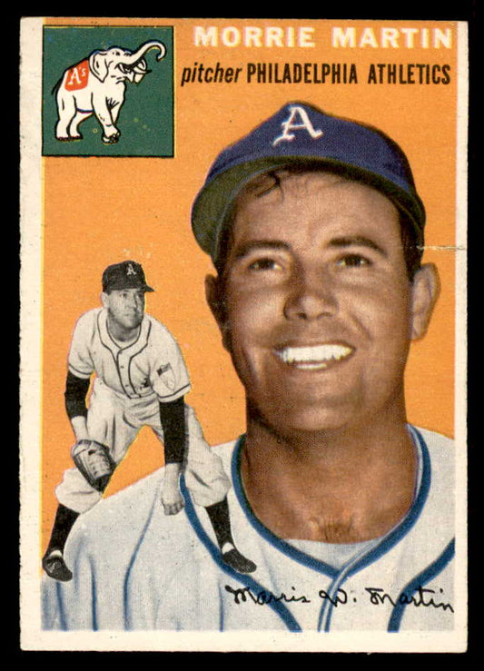 1954 Topps Baseball #168 Morrie Martin A's EX-MT 557092