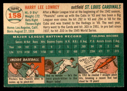 1954 Topps Baseball #158 Peanuts Lowrey Cardinals EX-MT 557098