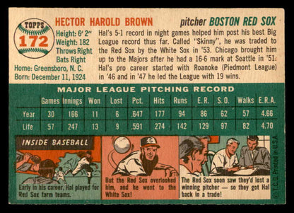 1954 Topps Baseball #172 Hal Brown Red Sox EX-MT 557103