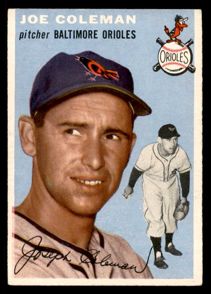 1954 Topps Baseball #156 Joe Coleman Orioles EX-MT 557104
