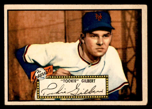 1952 Topps Baseball #061 Tookie Gilbert Giants VG-EX Red 557108
