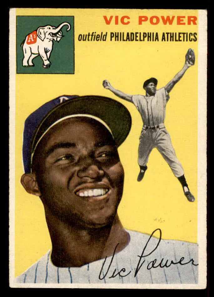 1954 Topps Baseball #052 Vic Power A's EX-MT 557133