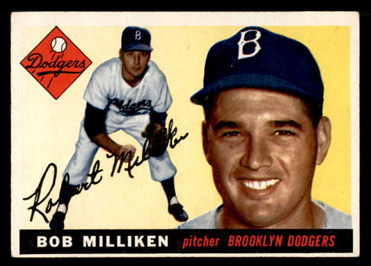 1955 Topps Baseball #111 Bob Milliken Dodgers EX-MT 557138