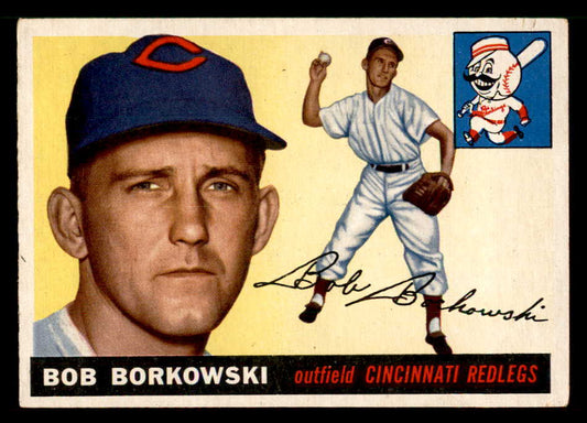 1955 Topps Baseball #074 Bob Borkowski Reds EX-MT 557144