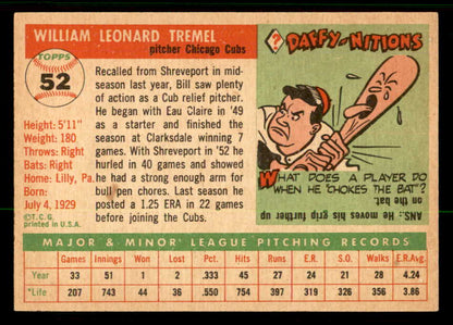 1955 Topps Baseball #052 Bill Tremel Cubs EX-MT 557150