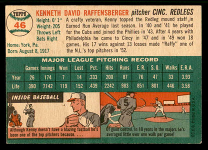 1954 Topps Baseball #046 Ken Raffensberger Reds EX-MT 557173