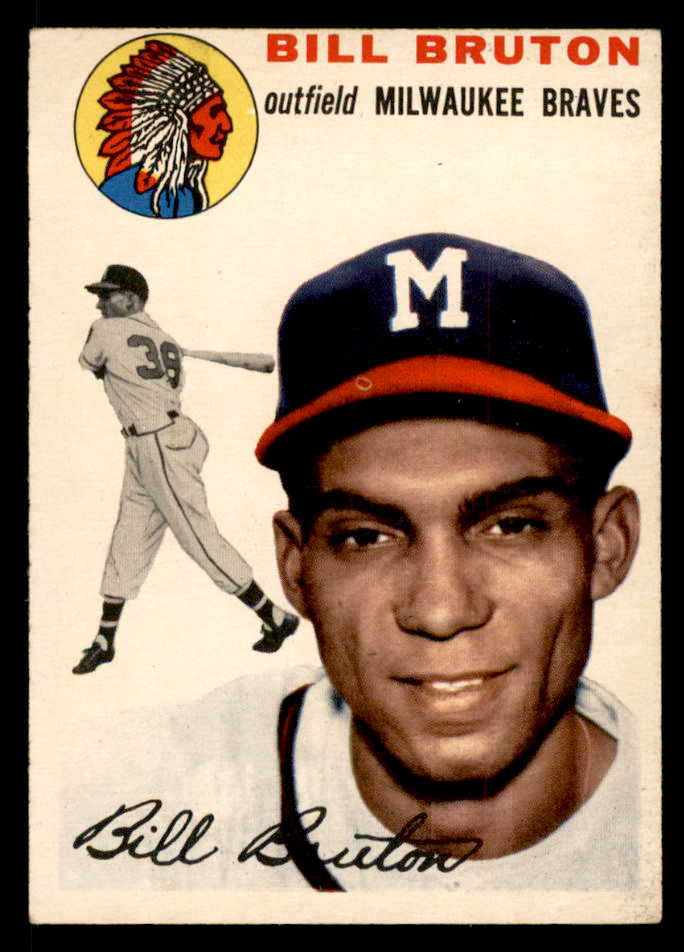 1954 Topps Baseball #109 Bill Bruton Braves EX-MT 557183