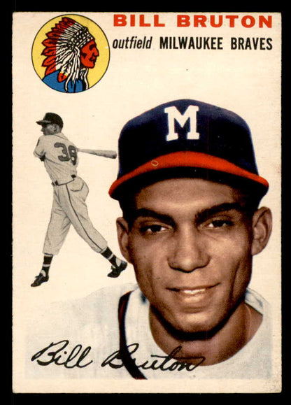 1954 Topps Baseball #109 Bill Bruton Braves EX-MT 557183